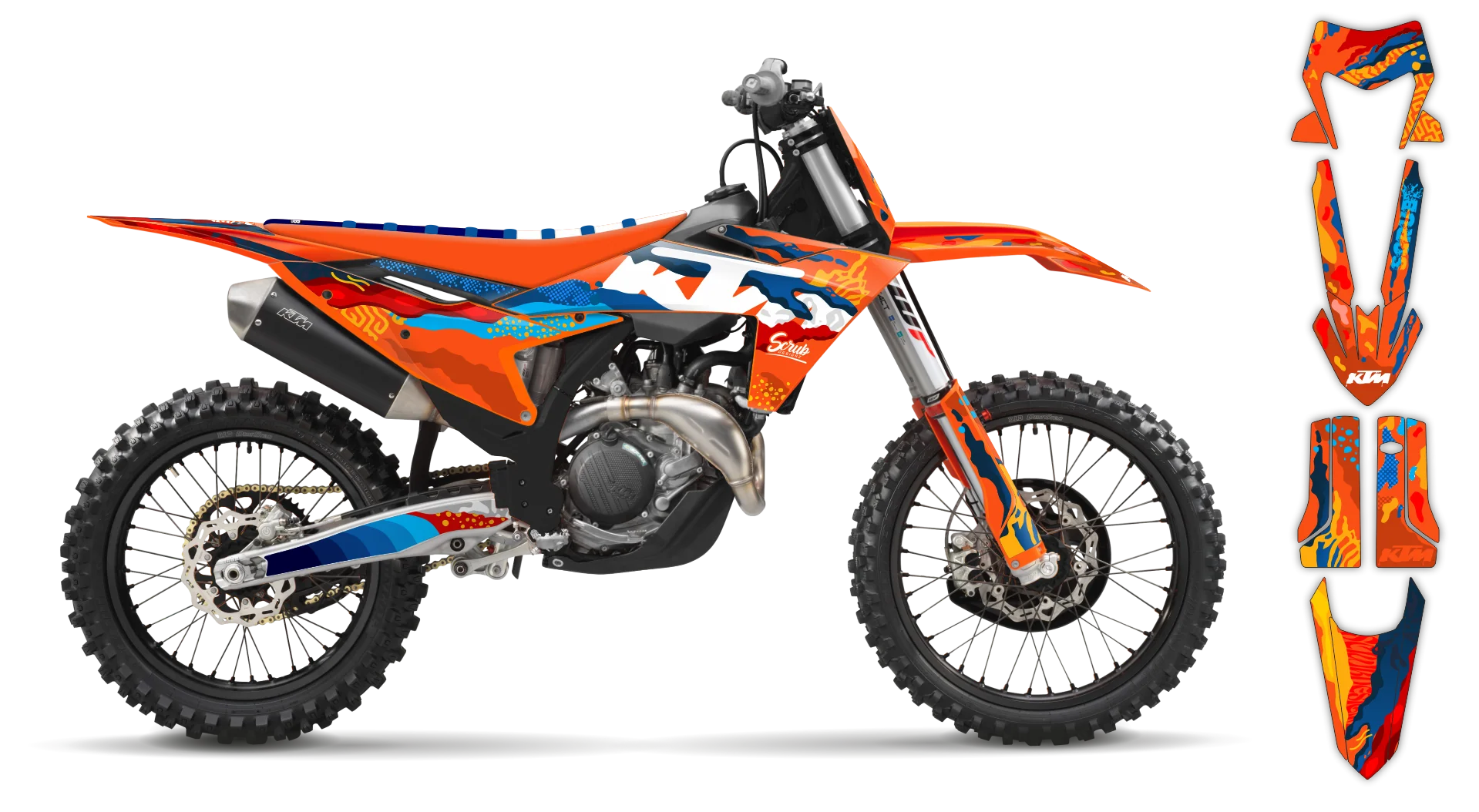 Graphics Kit - KTM - EXC EXC-F / XC-W XCF-W - 2012-2013 - Kaleido - LE