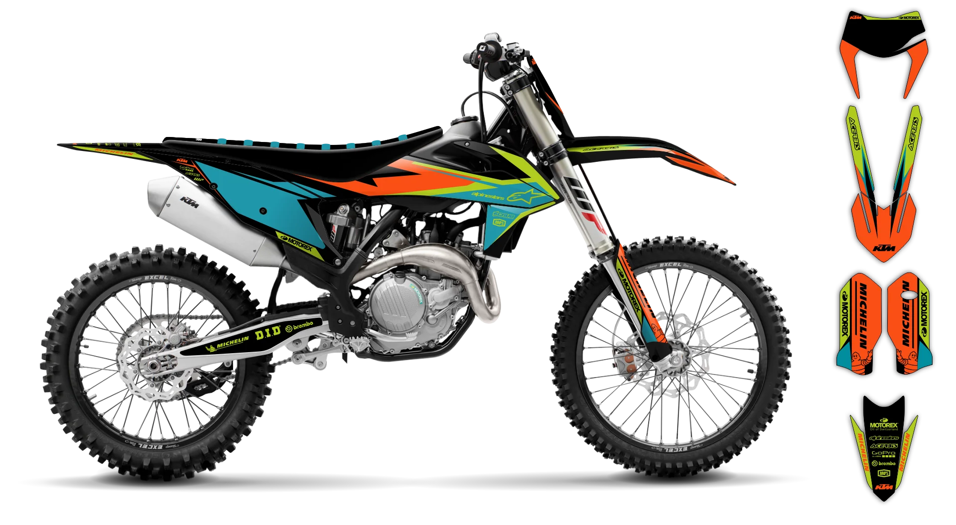 Graphics Kit - KTM - EXC EXC-F / XC-W XCF-W - 2020-2023 - K-SE1098 - R2