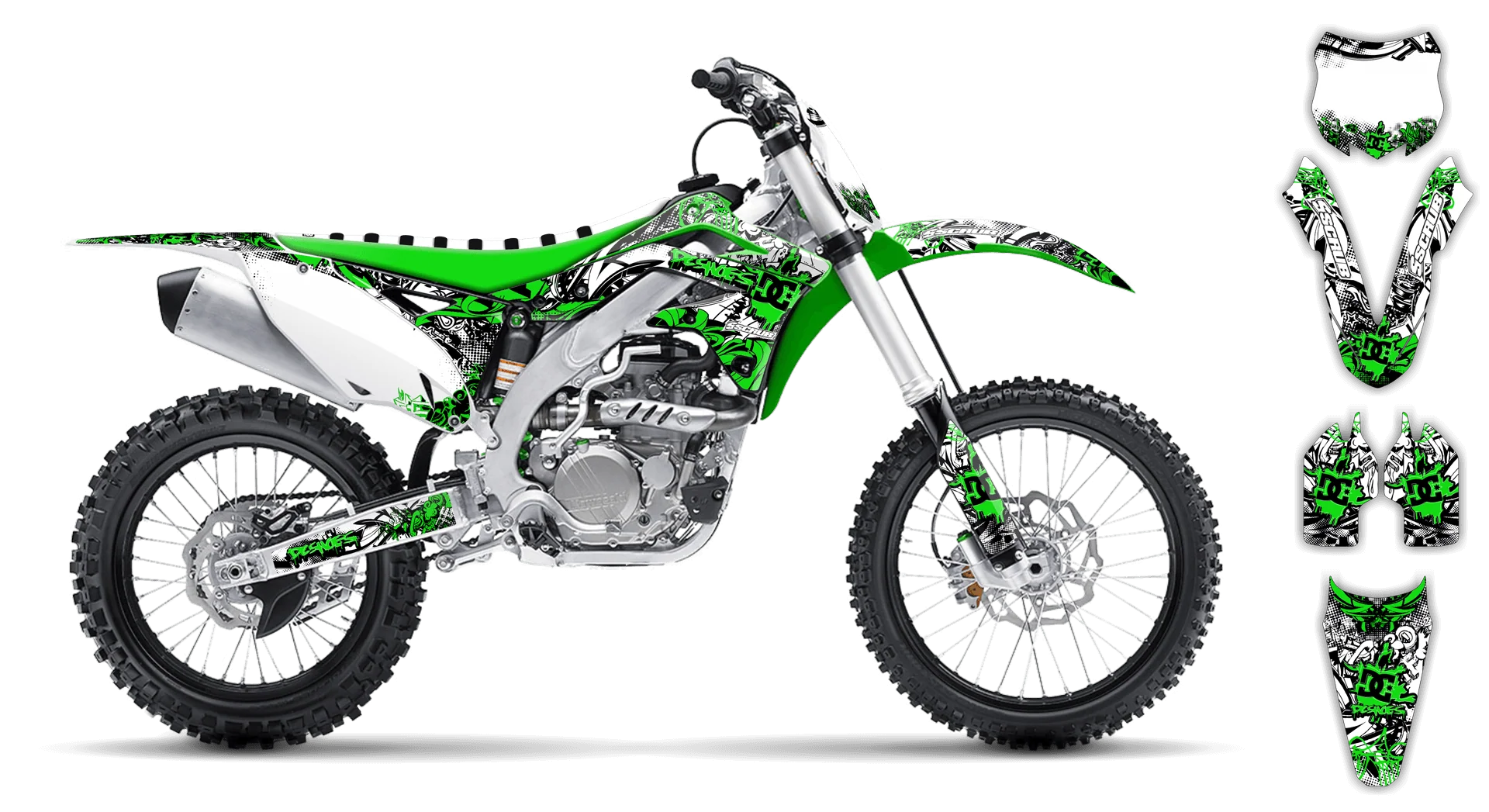 Graphics Kit - Kawasaki - KX 250F - 2013-2016 - Attack - ST