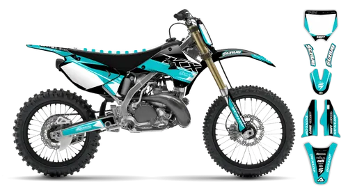 Graphics Kit - Kawasaki - KX 125 - 1994-1995 - Teal - ST
