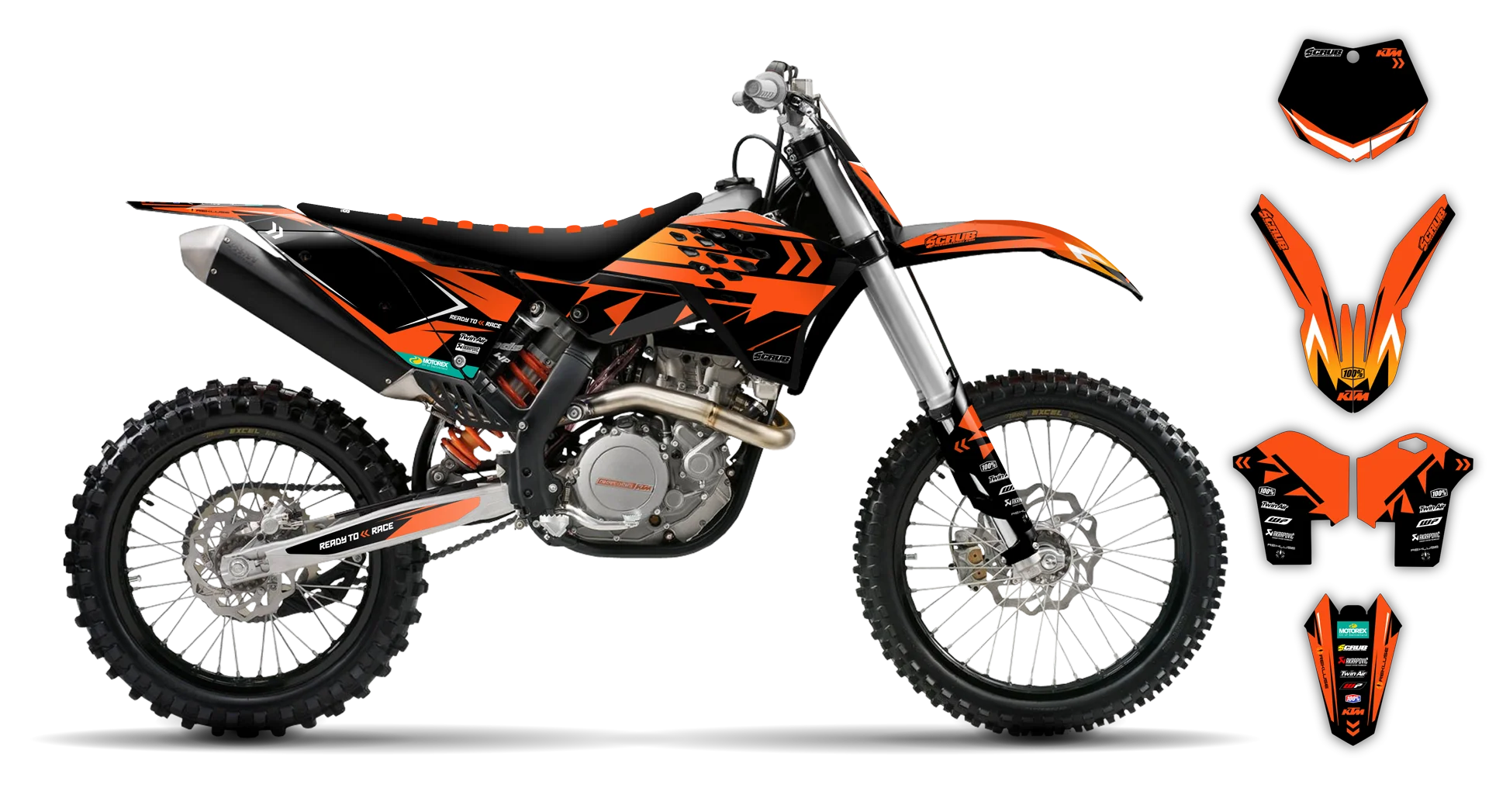 Graphics Kit - KTM - SX SX-F / XC XC-F - 2007-2010 - K-SE1080 - LE