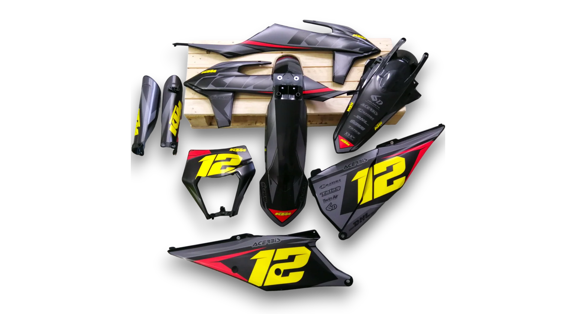 GFP - KTM - EXC EXC-F / XC-W XCF-W - 2020-2023 - Black-K12-R1-E