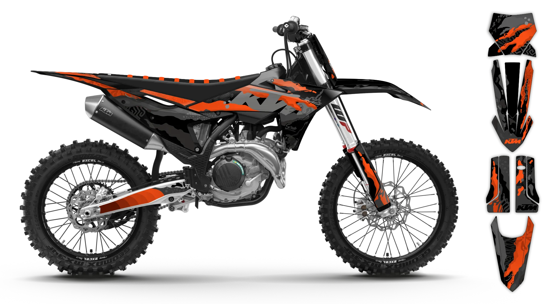 Graphics Kit - KTM - SX SX-F / XC XC-F - 2025 - Kaleido - R2