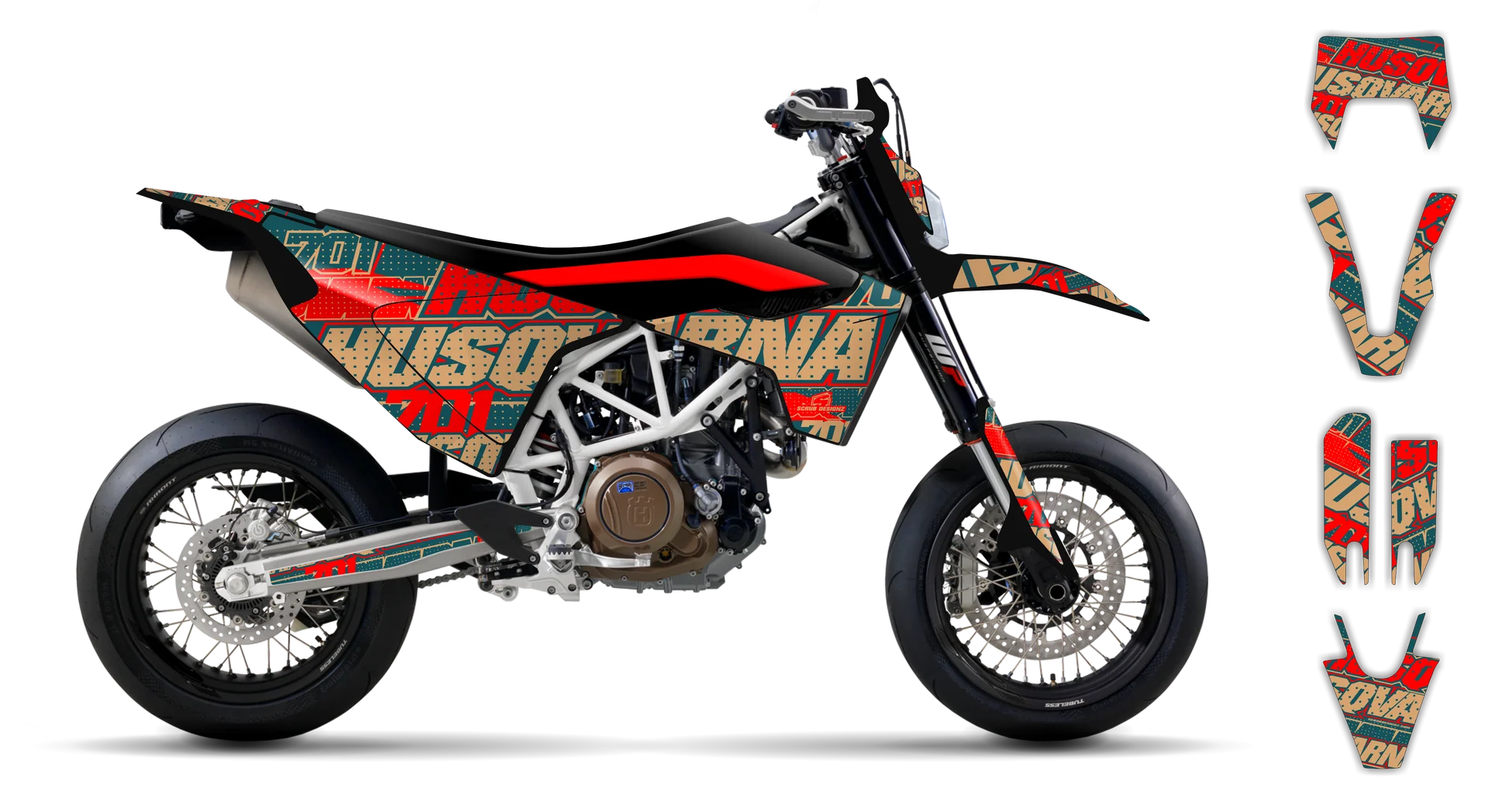 Graphics Kit - Husqvarna 14-> EN 701 - 2016-2024 - SE1084 - R1