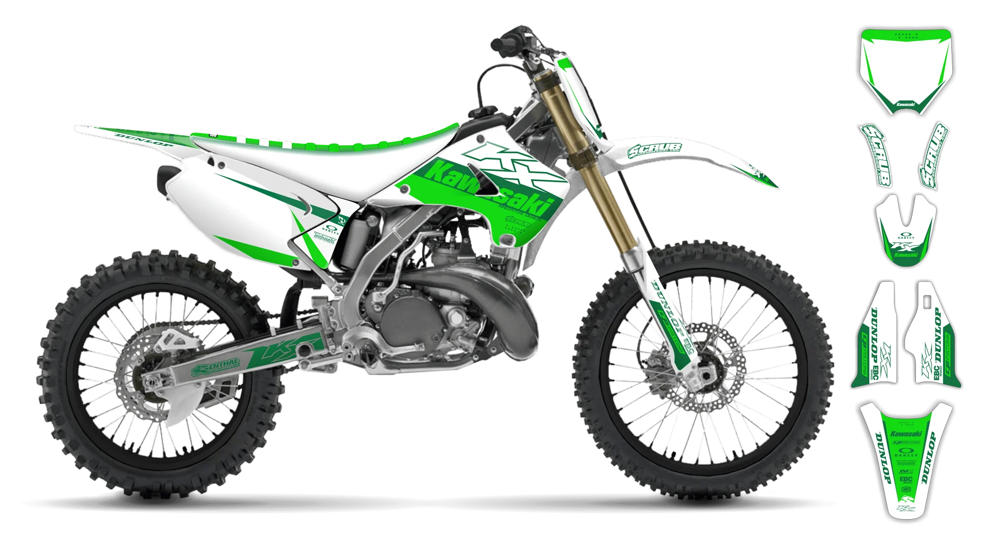Graphics Kit - Kawasaki - KX 125 - 2004-2008 - Zuniper - R2