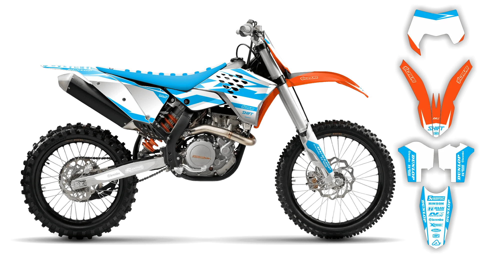 Graphics Kit - KTM - EXC EXC-F / XC-W XCF-W - 2008-2011 - SE1025 - R4