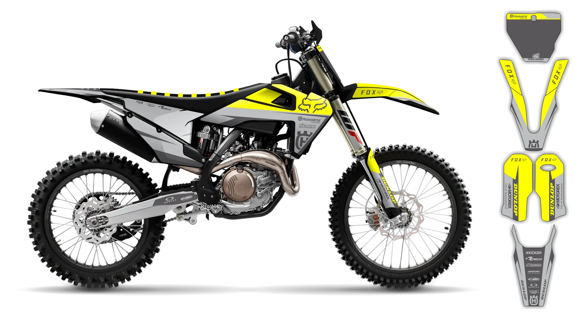 Graphics Kit - Husqvarna 14-> TC-FC-FX Series - 2019-2022 - H-SE1068 - R3