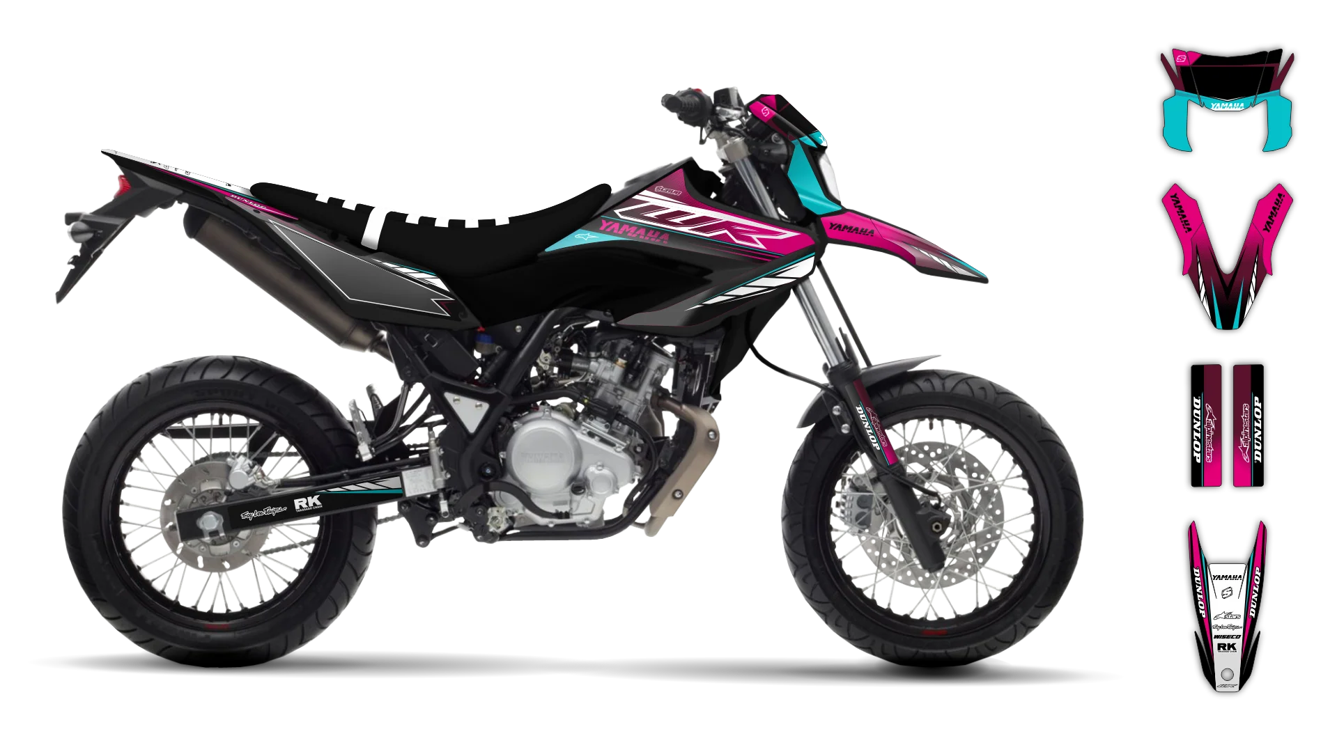 Graphics Kit - Yamaha - WR 125R - 2009-2022 - Boognish - R2