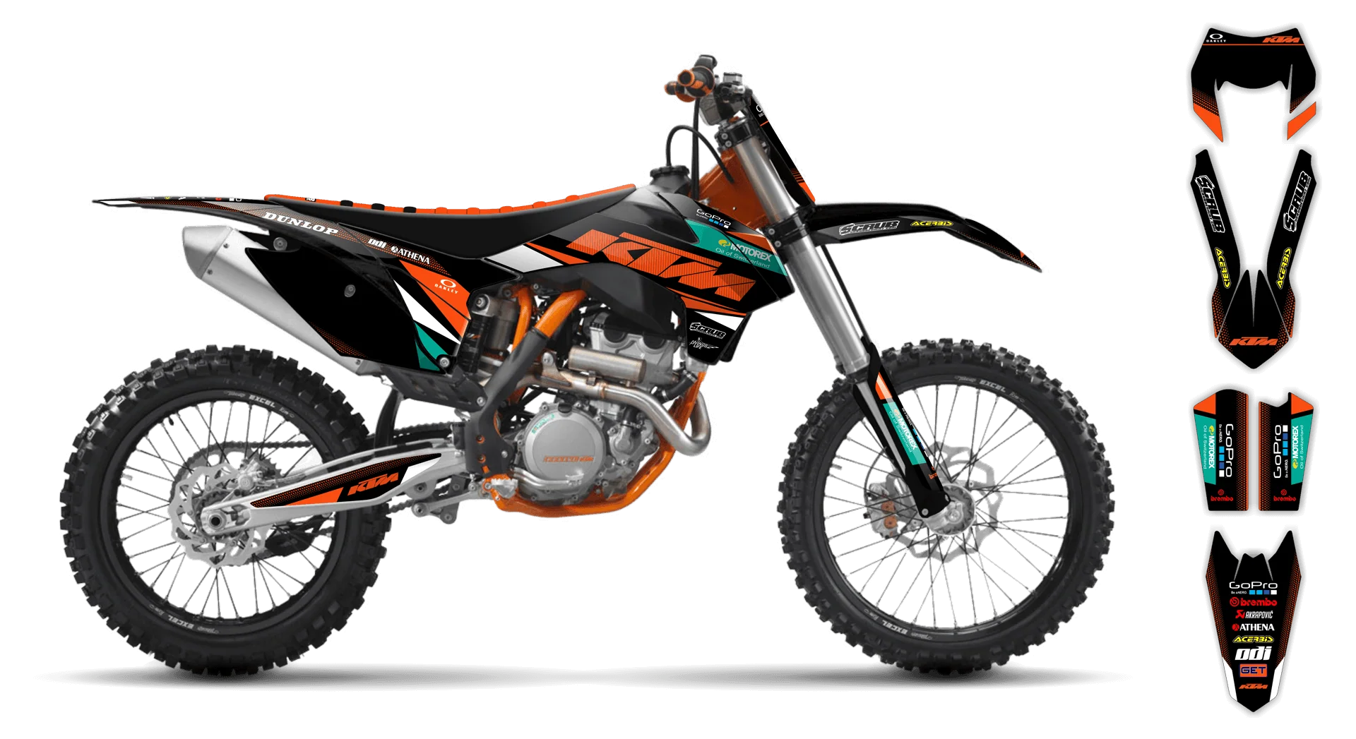 Graphics Kit - KTM - EXC EXC-F / XC-W XCF-W - 2012-2013 - K11 - R1