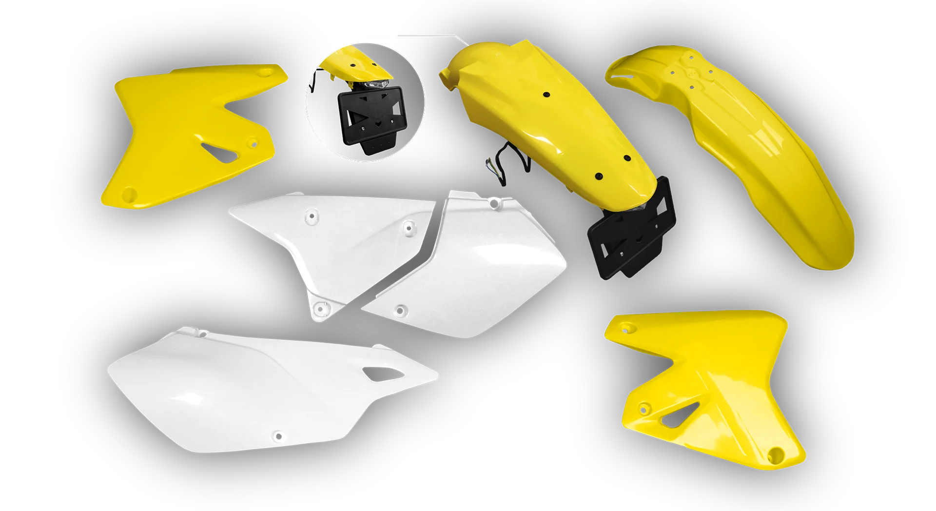 Plastics Kit - Suzuki - DRZ 400 Enduro - 1999-2024 - Full Kit - OEM LED