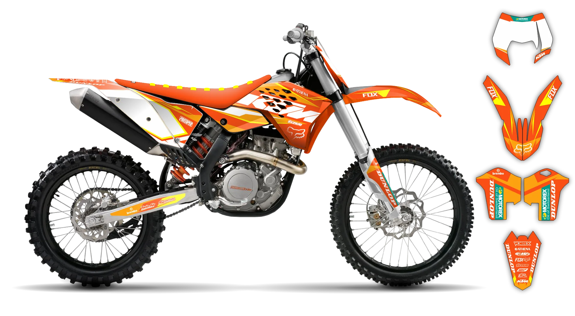 Graphics Kit - KTM - EXC EXC-F / XC-W XCF-W - 2008-2011 - K-SE1065 - R2