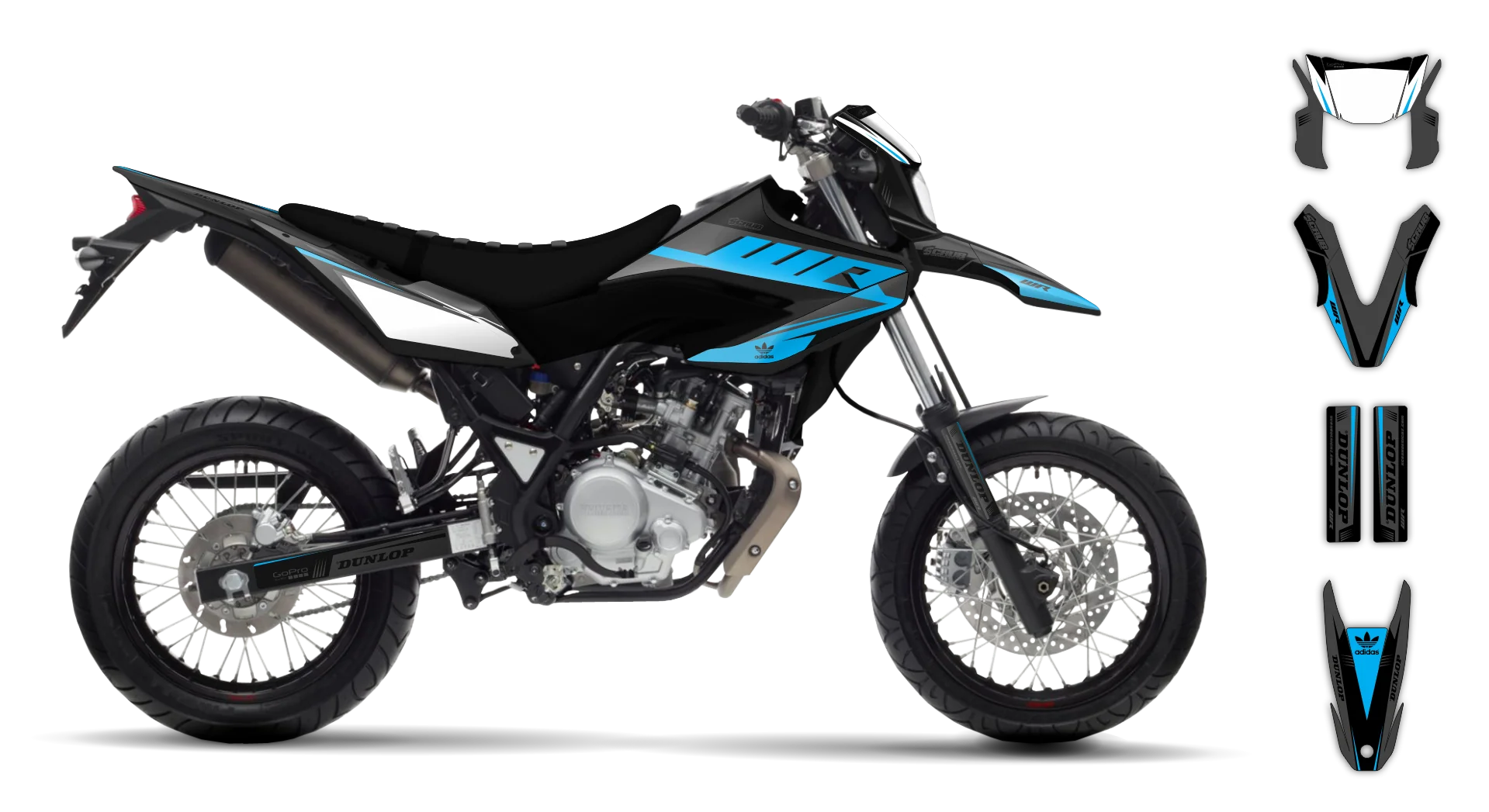 Graphics Kit - Yamaha - WR 125X - 2009-2022 - Danta - R5