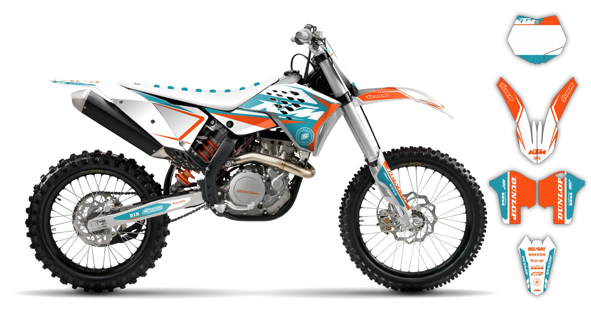 Graphics Kit - KTM - SX SX-F / XC XC-F - 2007-2010 - K17 - R1