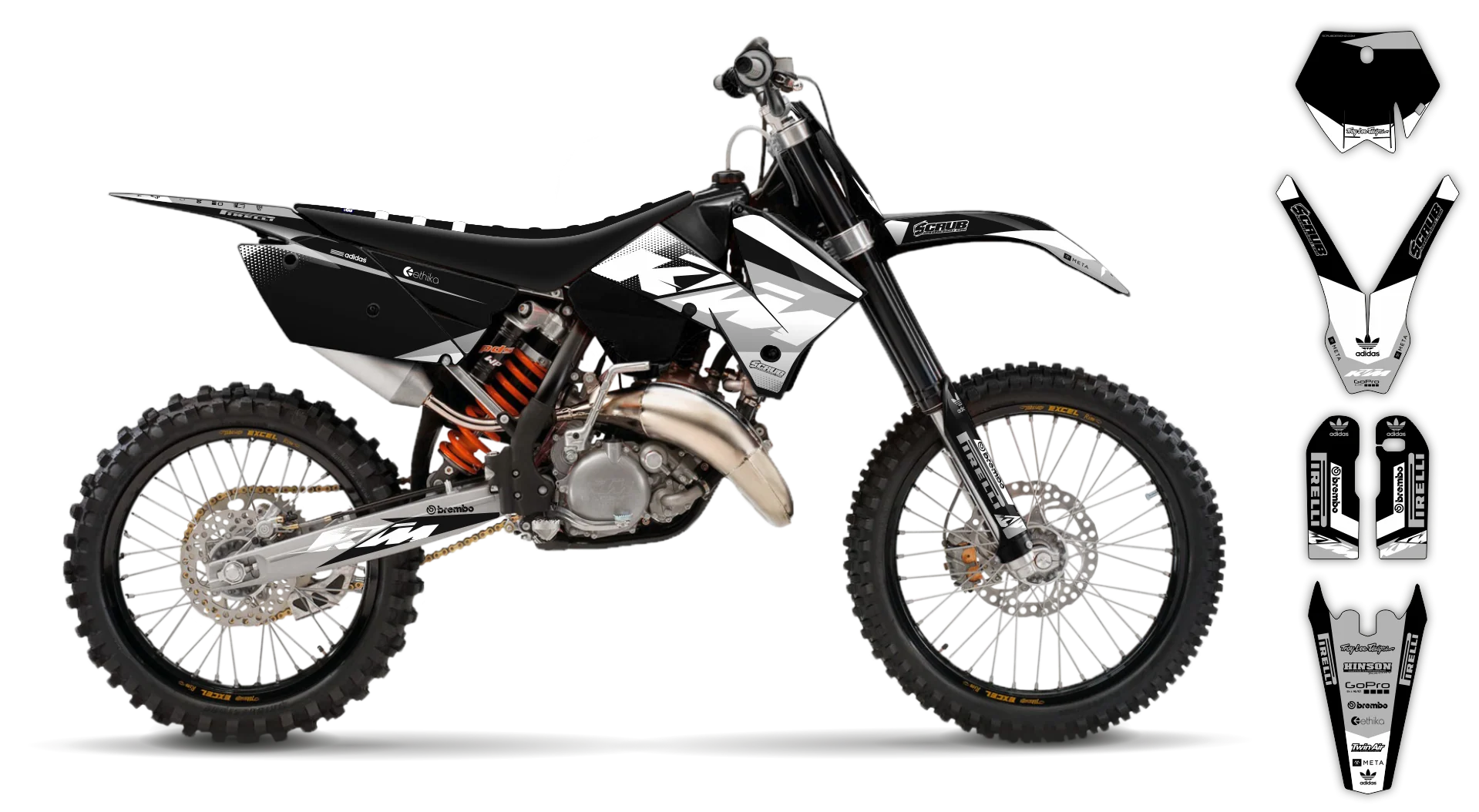 Graphics Kit - KTM - SX SX-F / XC XC-F - 2005-2006 - K15 - R4