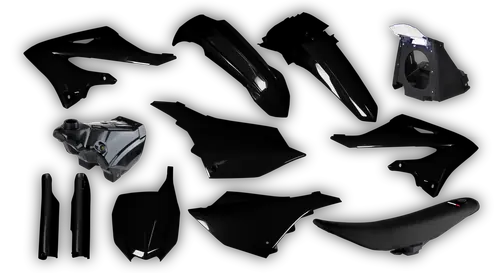 Plastics Kit - Yamaha - YZ 125 - 2006-2007 - Full Kit - Black Restyle