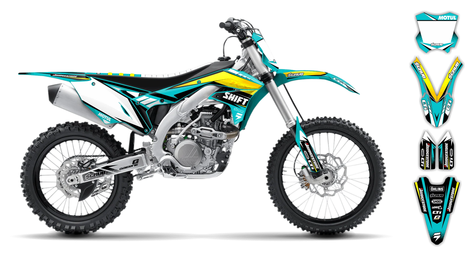 Graphics Kit - Kawasaki - KX 450F - 2016-2018 - Ragnar - R5