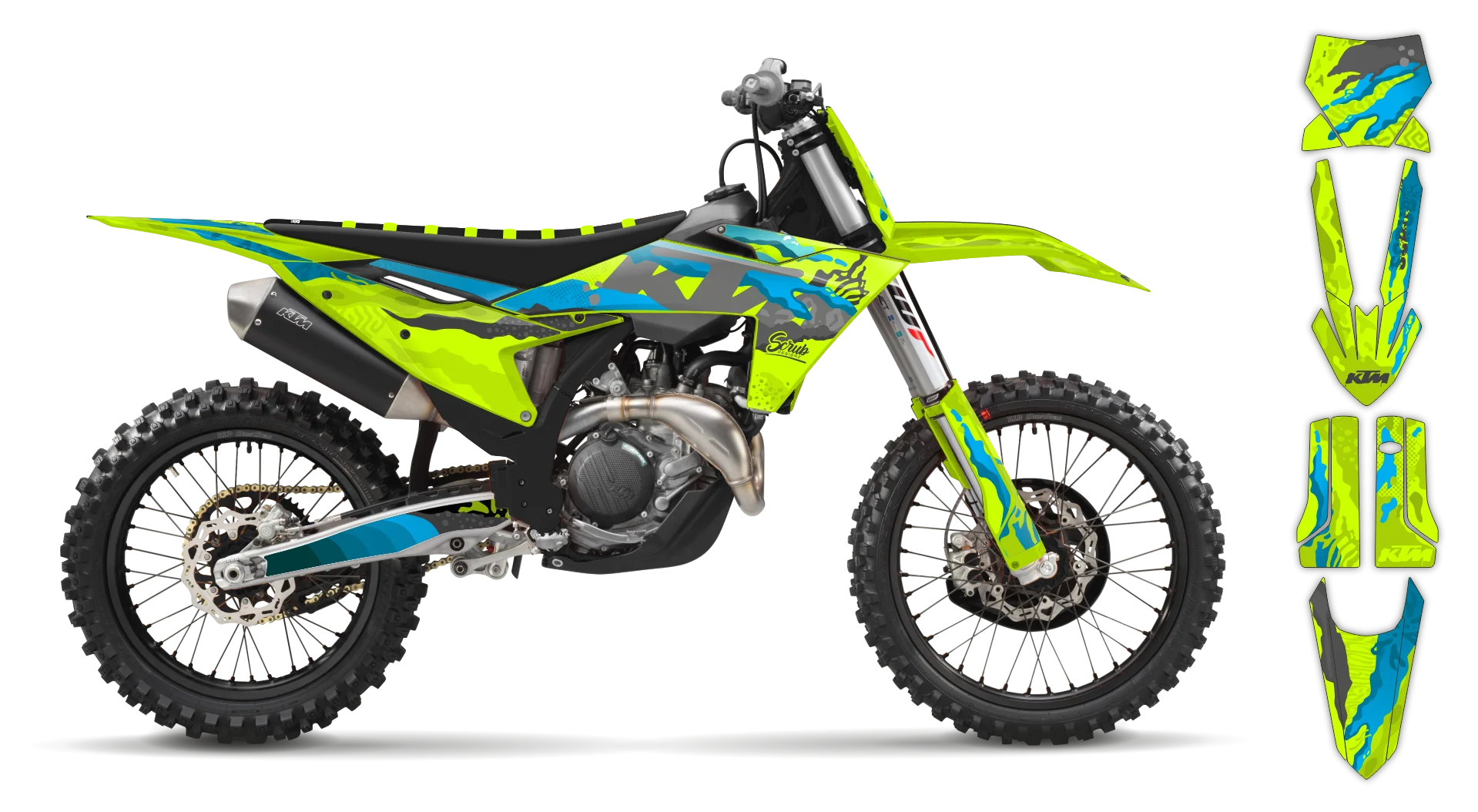 Graphics Kit - KTM - SX SX-F / XC XC-F - 2015 - Fluo Kaleido - LE