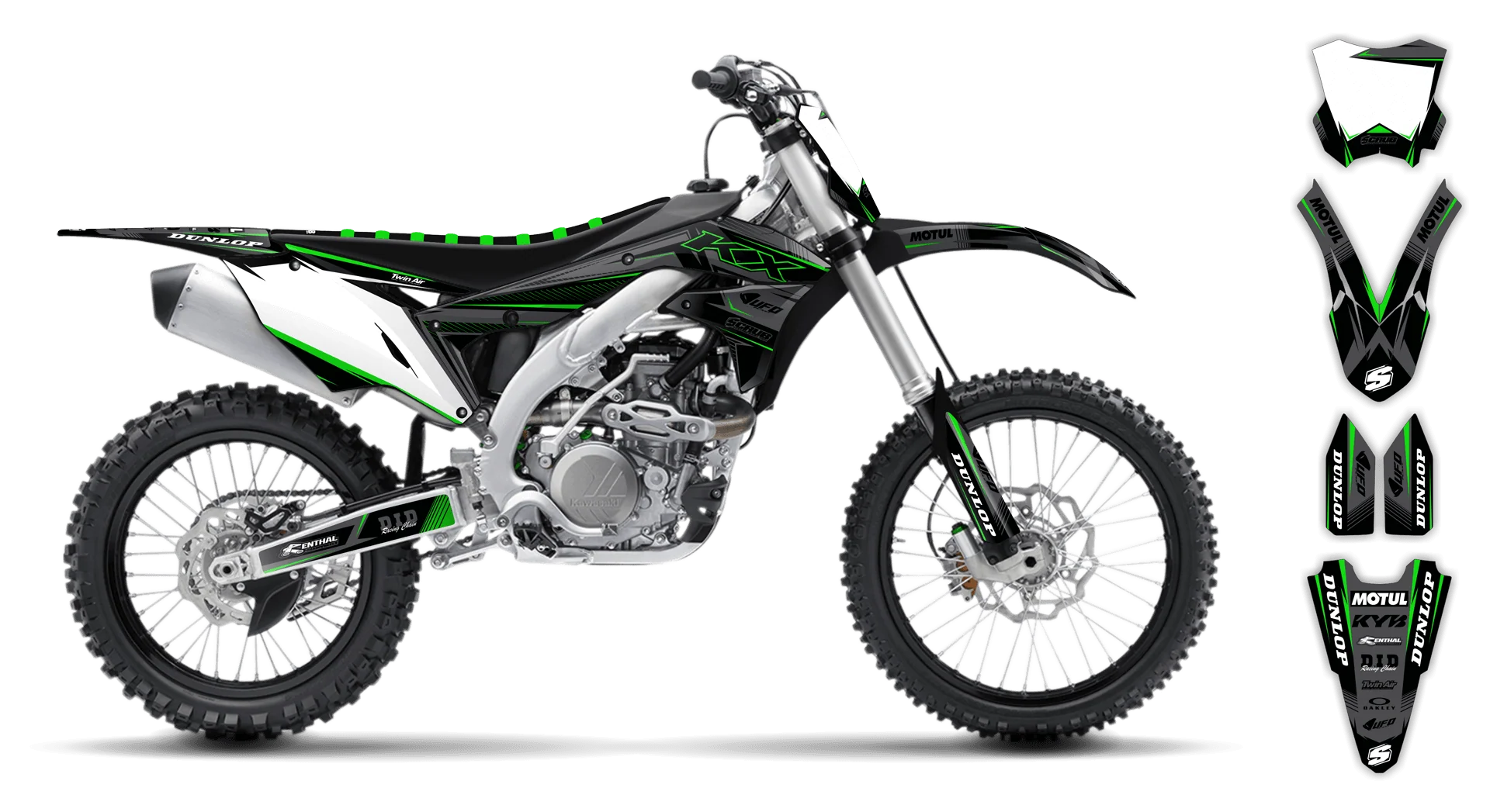 Graphics Kit - Kawasaki - KX 250F - 2017-2020 - SE1027 - R1