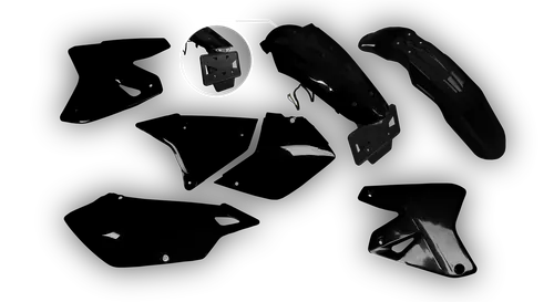 Plastics Kit - Suzuki - DRZ 400 Enduro - 1999-2024 - Full Kit - Black LED