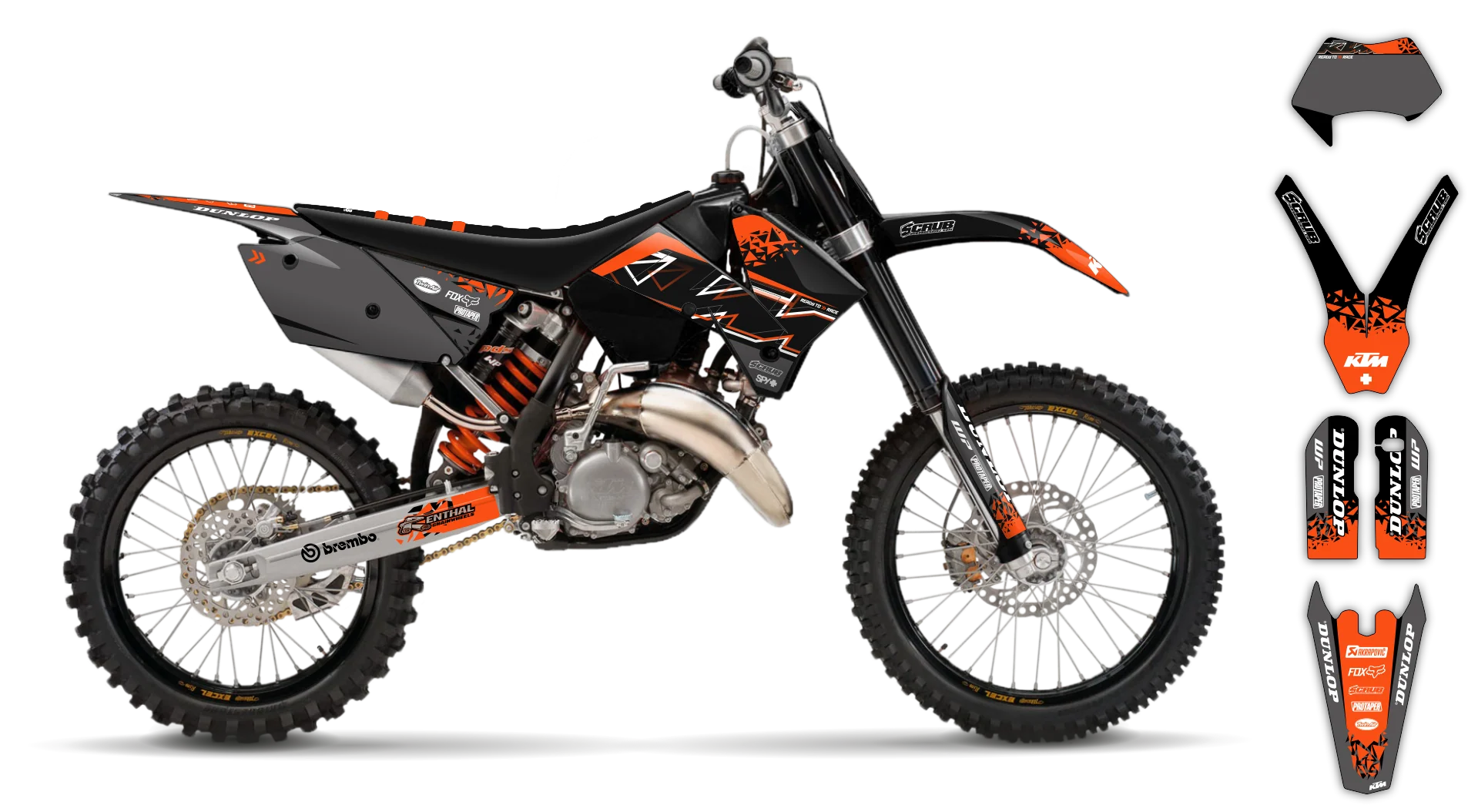 Graphics Kit - KTM - EXC EXC-F / XC-W XCF-W - 2005-2007 - K6 - R5