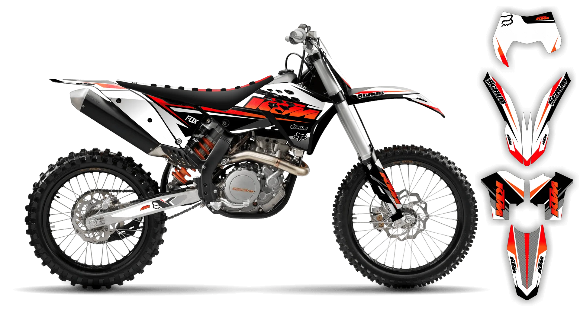 Graphics Kit - KTM - EXC EXC-F / XC-W XCF-W - 2008-2011 - K14 - R1