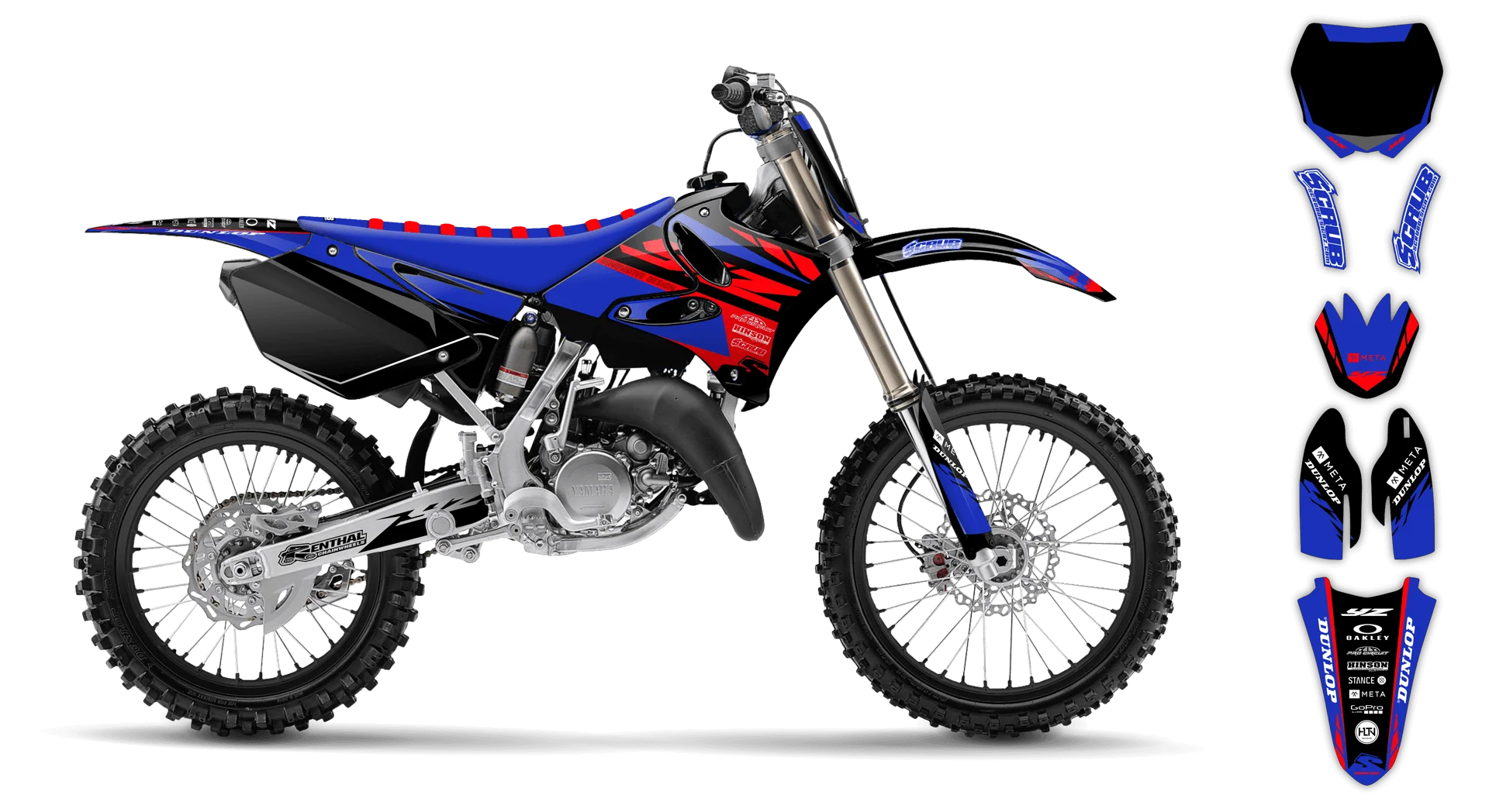 Graphics Kit - Yamaha - YZ 125 - 1993-1995 - SE1002 - R3