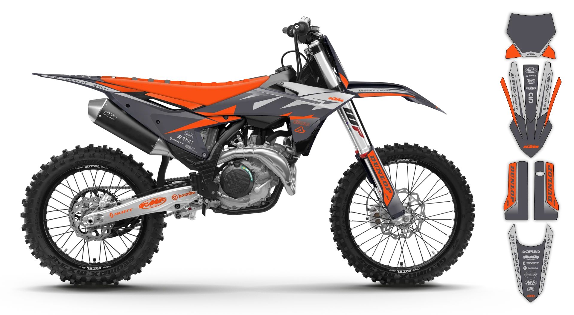Graphics Kit - KTM - SX SX-F / XC XC-F - 2025 - K19 - R5