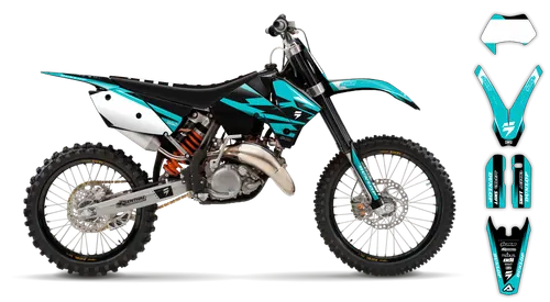 Graphics Kit - KTM - EXC EXC-F / XC-W XCF-W - 2005-2007 - Teal - ST