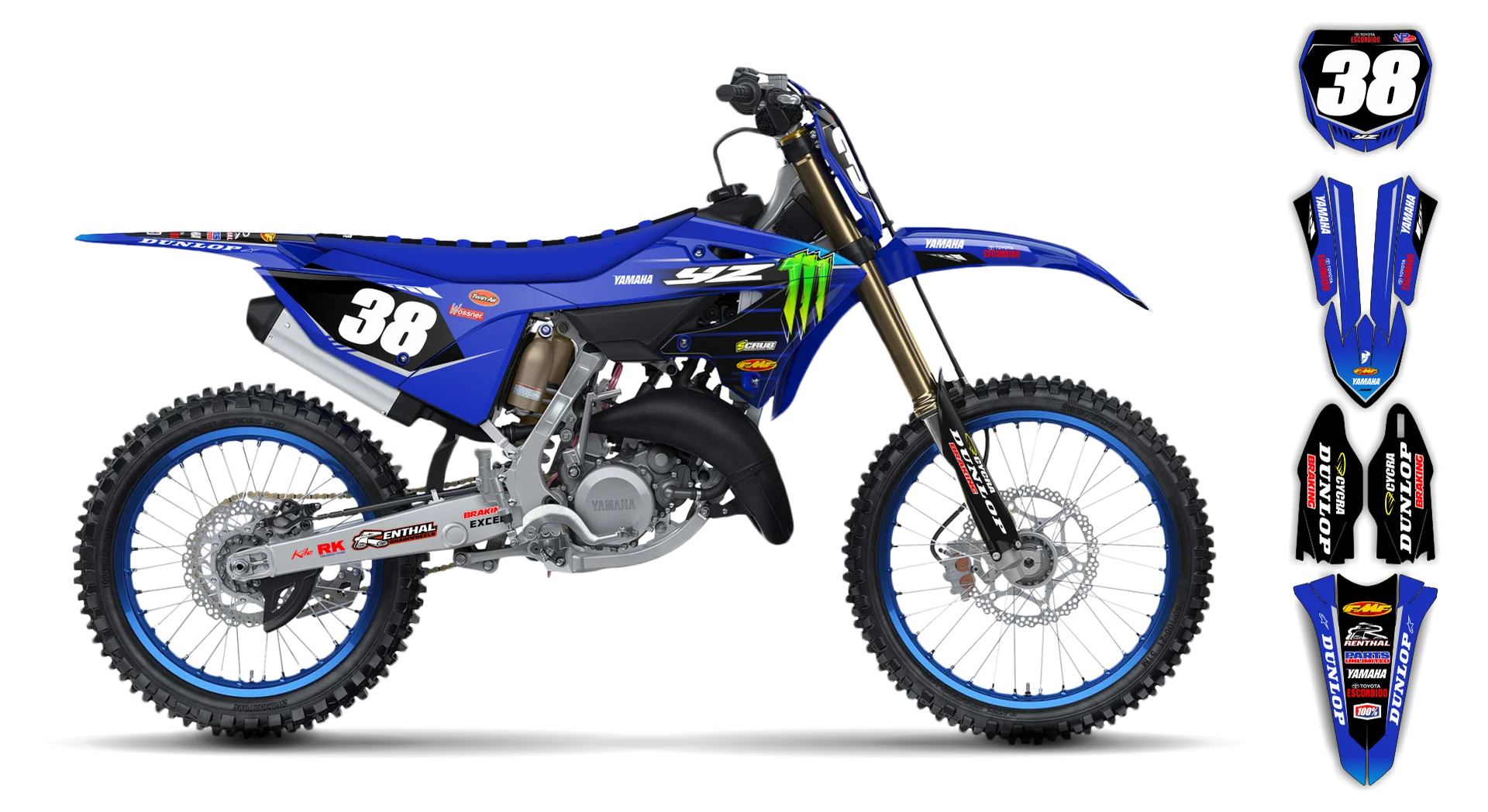 Graphics Kit - Yamaha - YZ 125 - 2022-2025 - Factory Replica 4 - LE