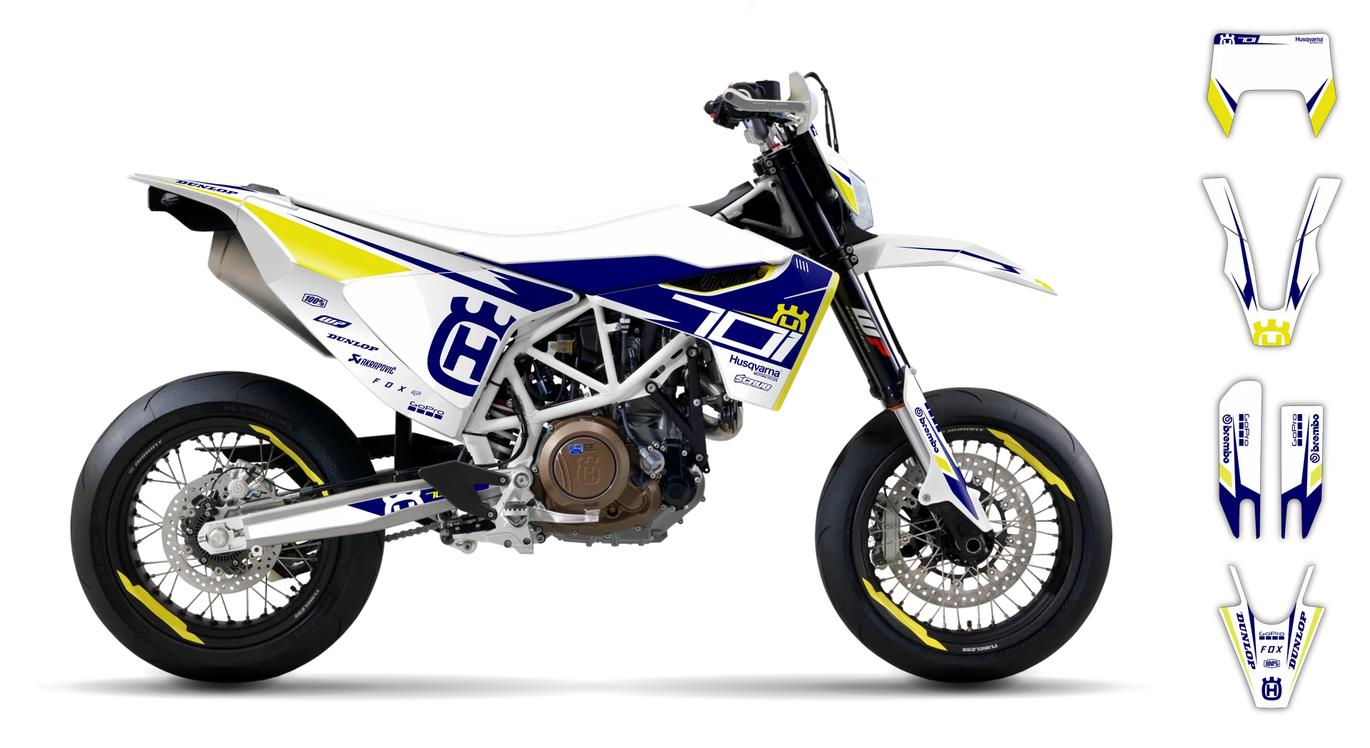 Graphics Kit - Husqvarna 14-> EN 701 - 2016-2024 - H-SE1081 - R1