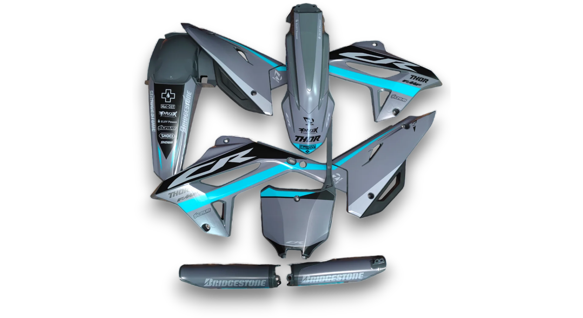 GFP - Honda - CR 125-250 Restyle 2022 - 2002-2007 - Grey-SE1118-R2