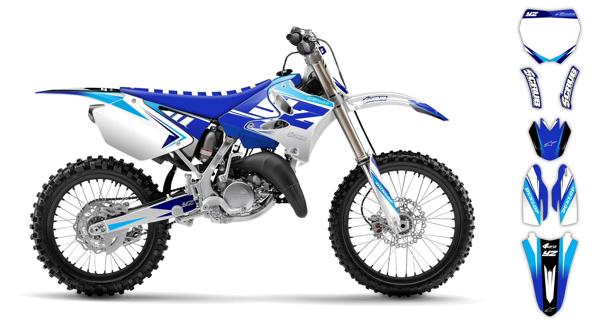 Graphics Kit - Yamaha - YZ 125 - 1993-1995 - SE1012 - LE