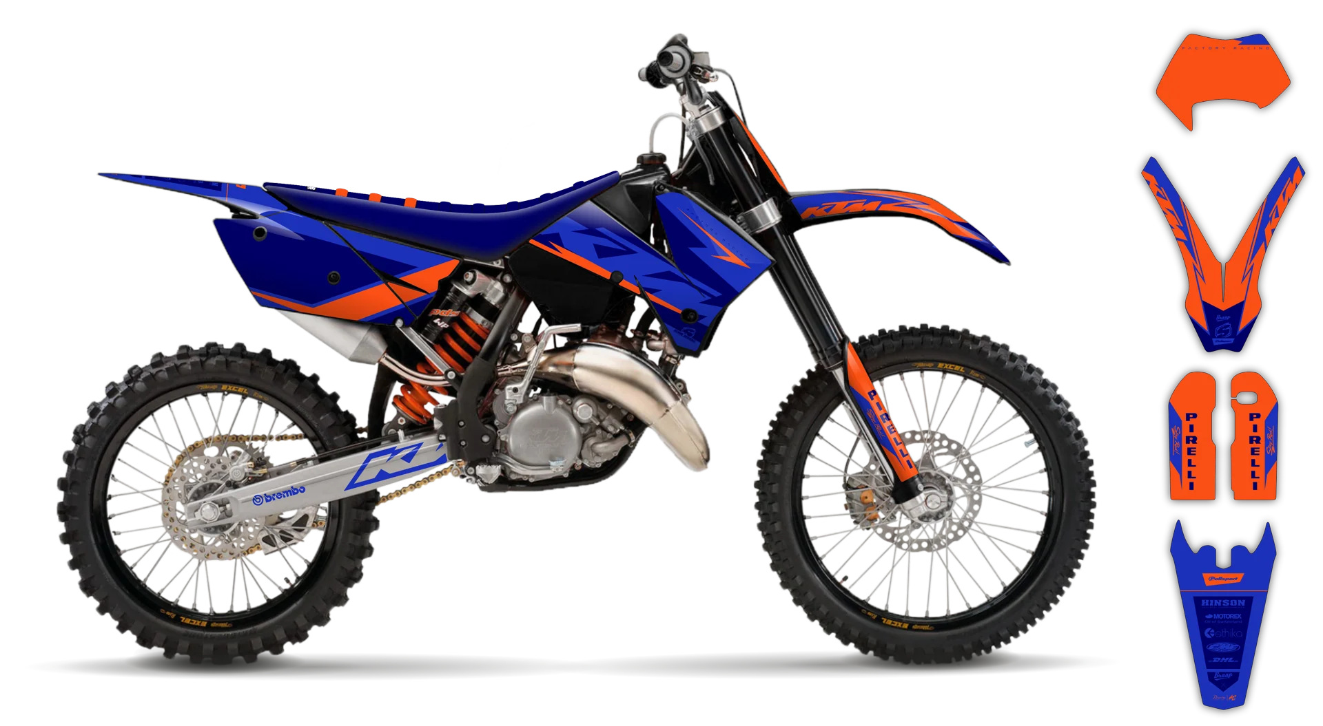 Graphics Kit - KTM - EXC EXC-F / XC-W XCF-W - 2005-2007 - K18 - R1