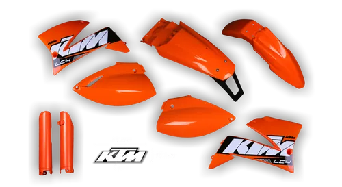 Plastics Kit - KTM - LC4 625-660 SMC - 1999-2004 - Full Kit - Orange Replica 1 LED
