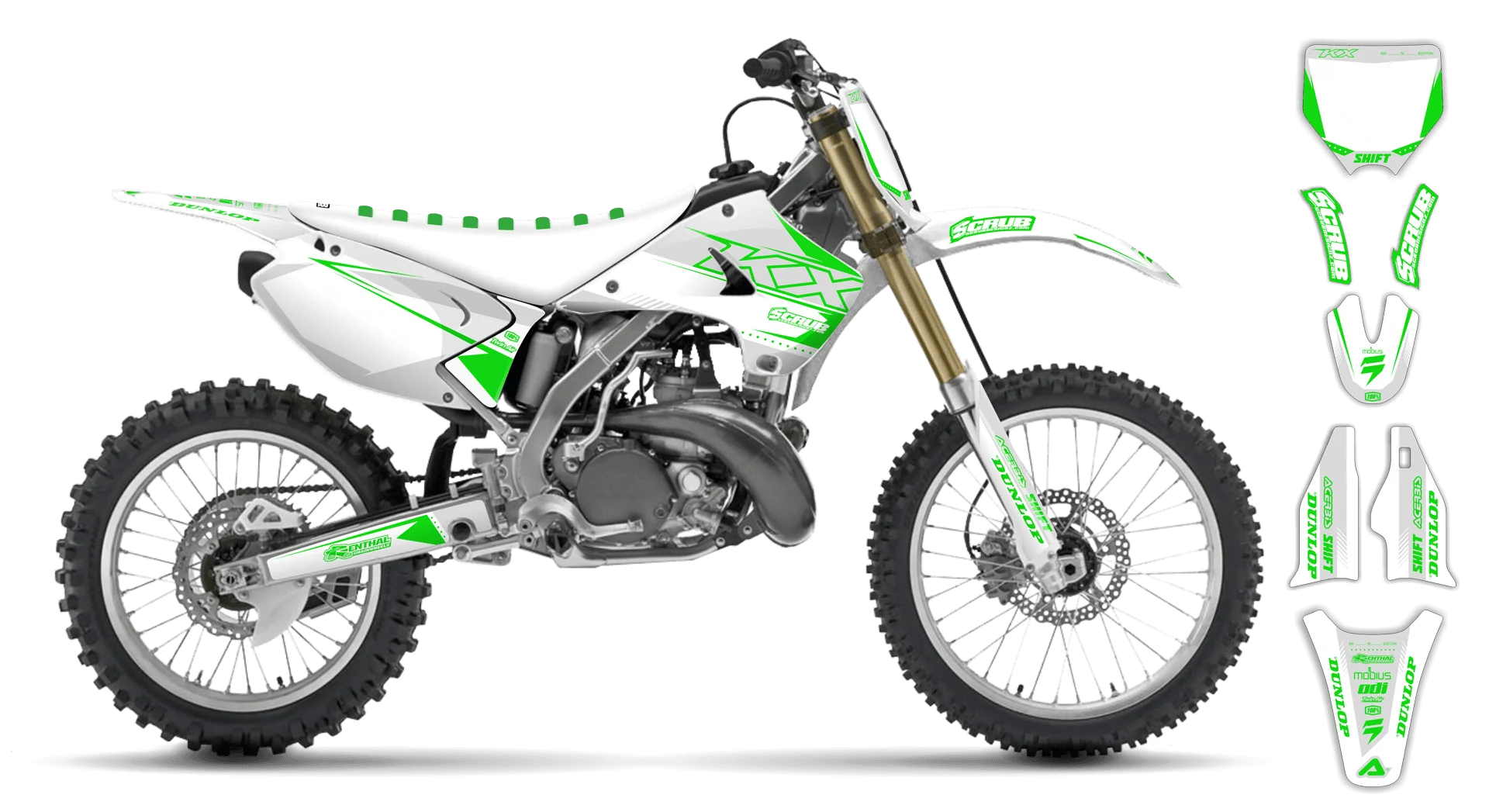 Graphics Kit - Kawasaki - KX 250 - 2004-2008 - SE1026 - LE