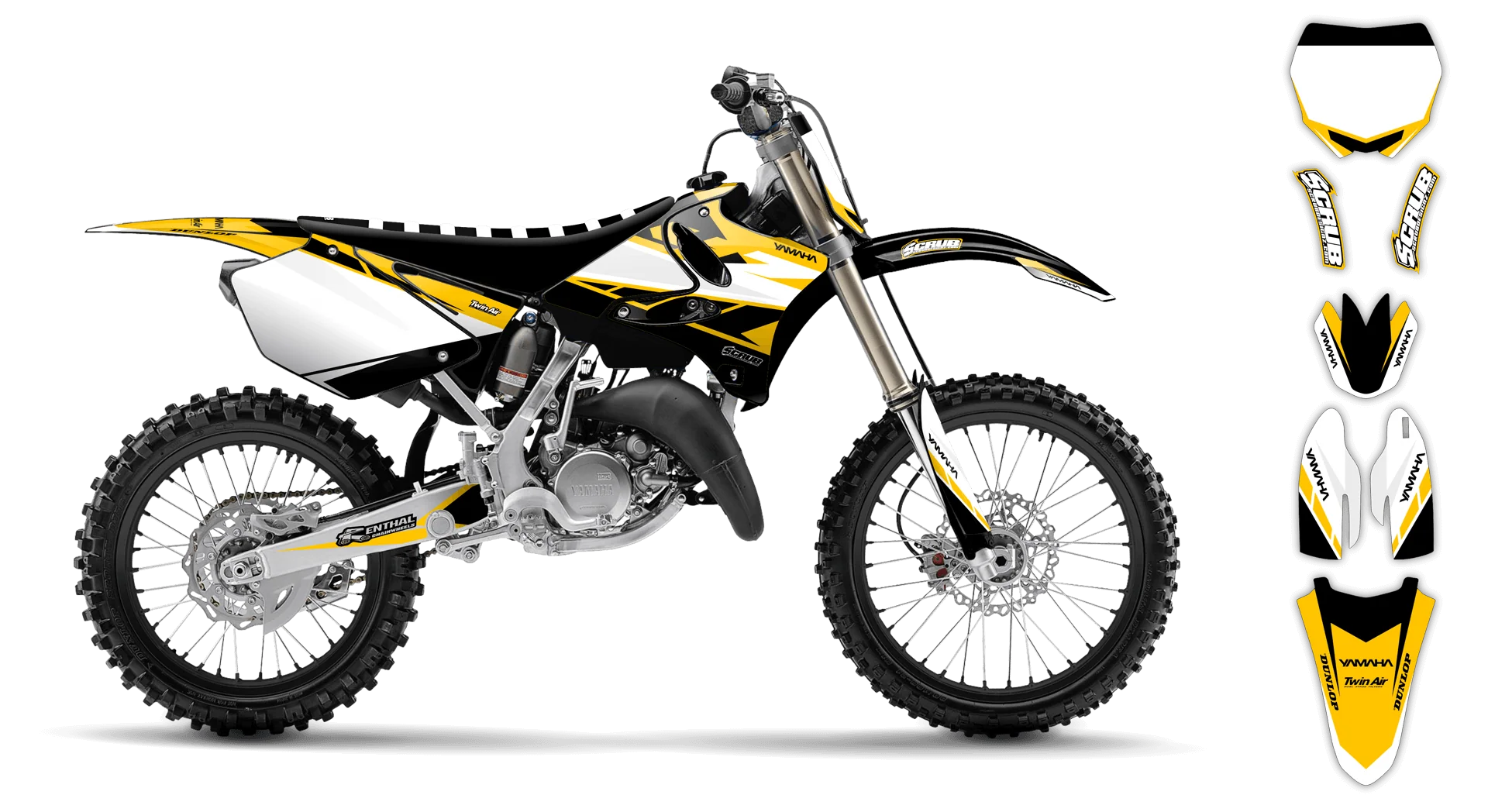 Graphics Kit - Yamaha - YZ 125 - 1992 - Sukuba - R2