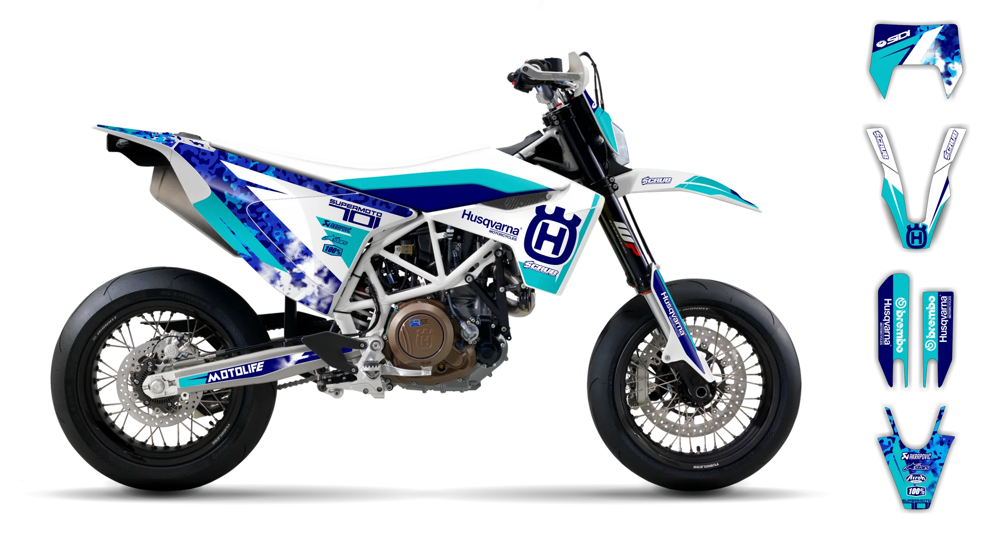 Graphics Kit - Husqvarna 14-> EN 701 - 2016-2024 - SE1007 - R1
