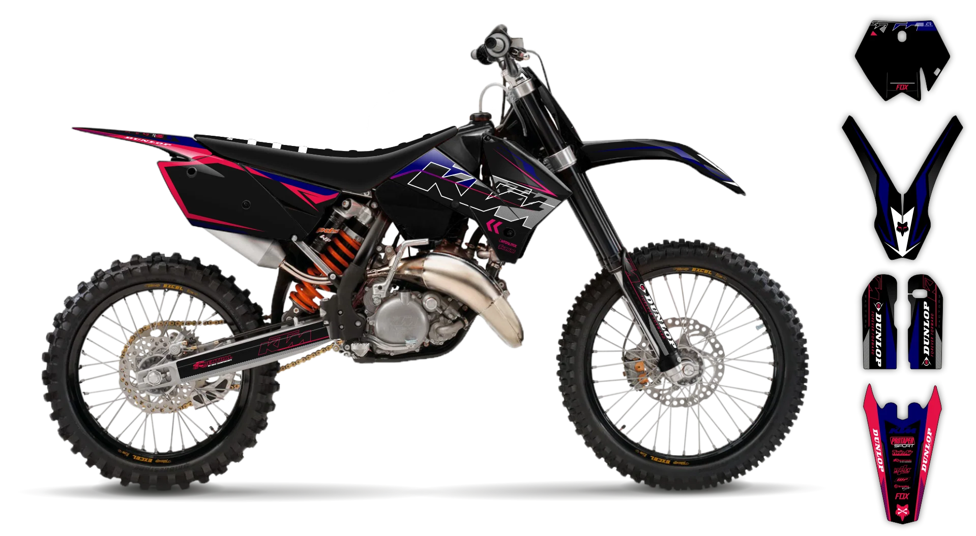 Graphics Kit - KTM - SX SX-F / XC XC-F - 2005-2006 - K5 - R3