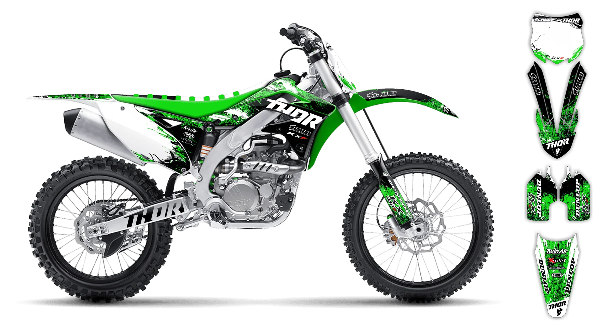 Graphics Kit - Kawasaki - KX 450F - 2006-2008 - Sledge - ST