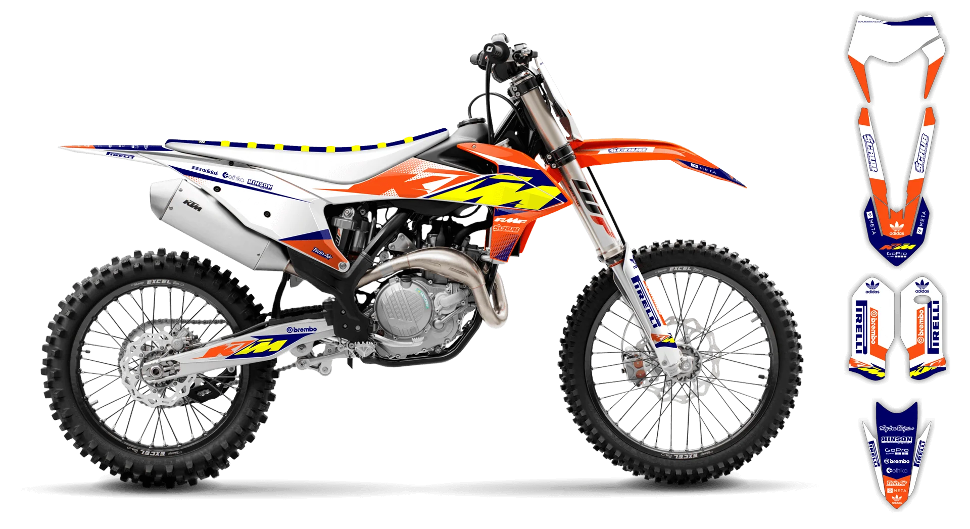 Graphics Kit - KTM - EXC EXC-F / XC-W XCF-W - 2020-2023 - K15 - R1
