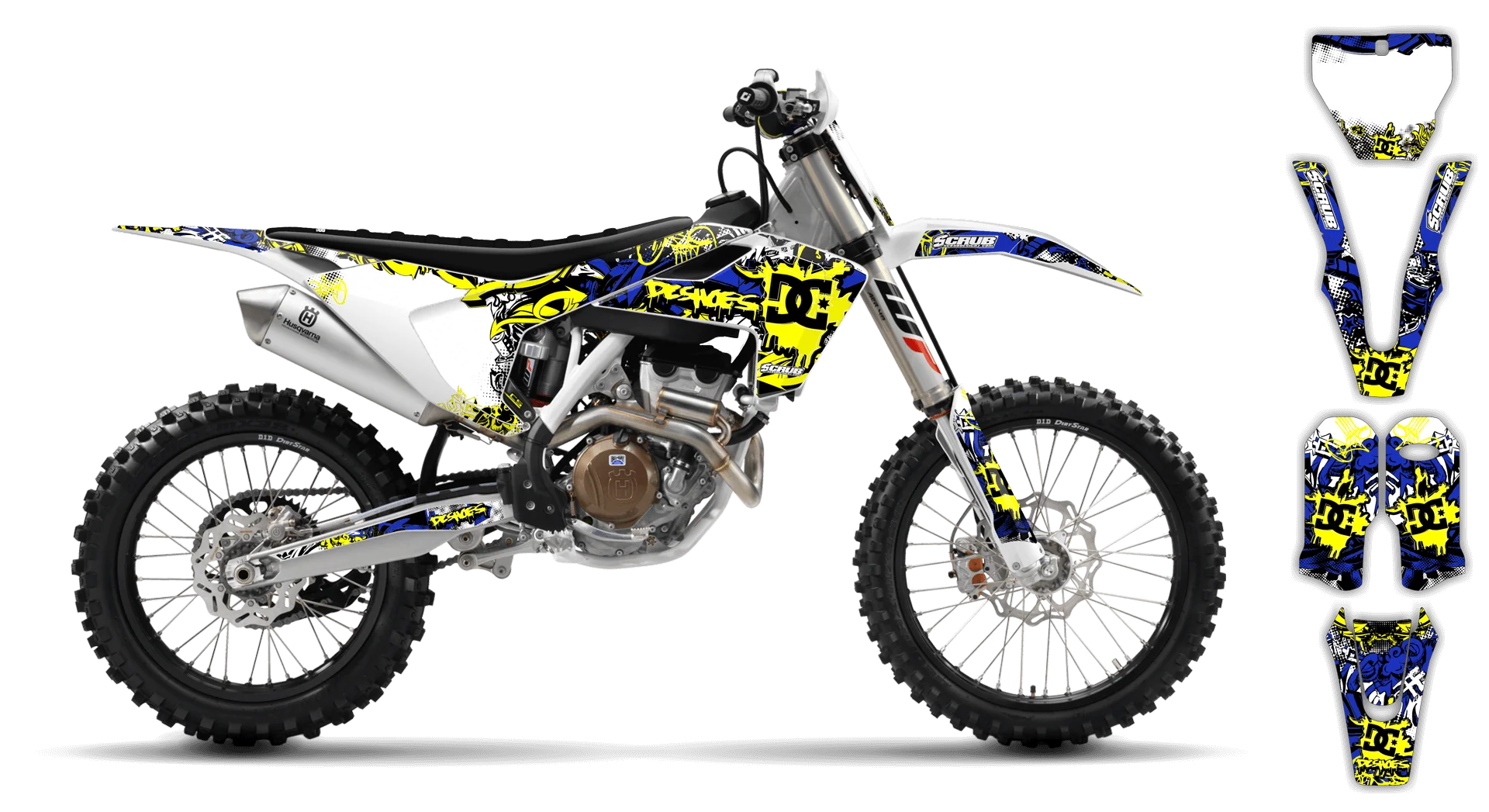 Graphics Kit - Husqvarna 14-> TC-FC-FX Series - 2016-2018 - Attack - R1