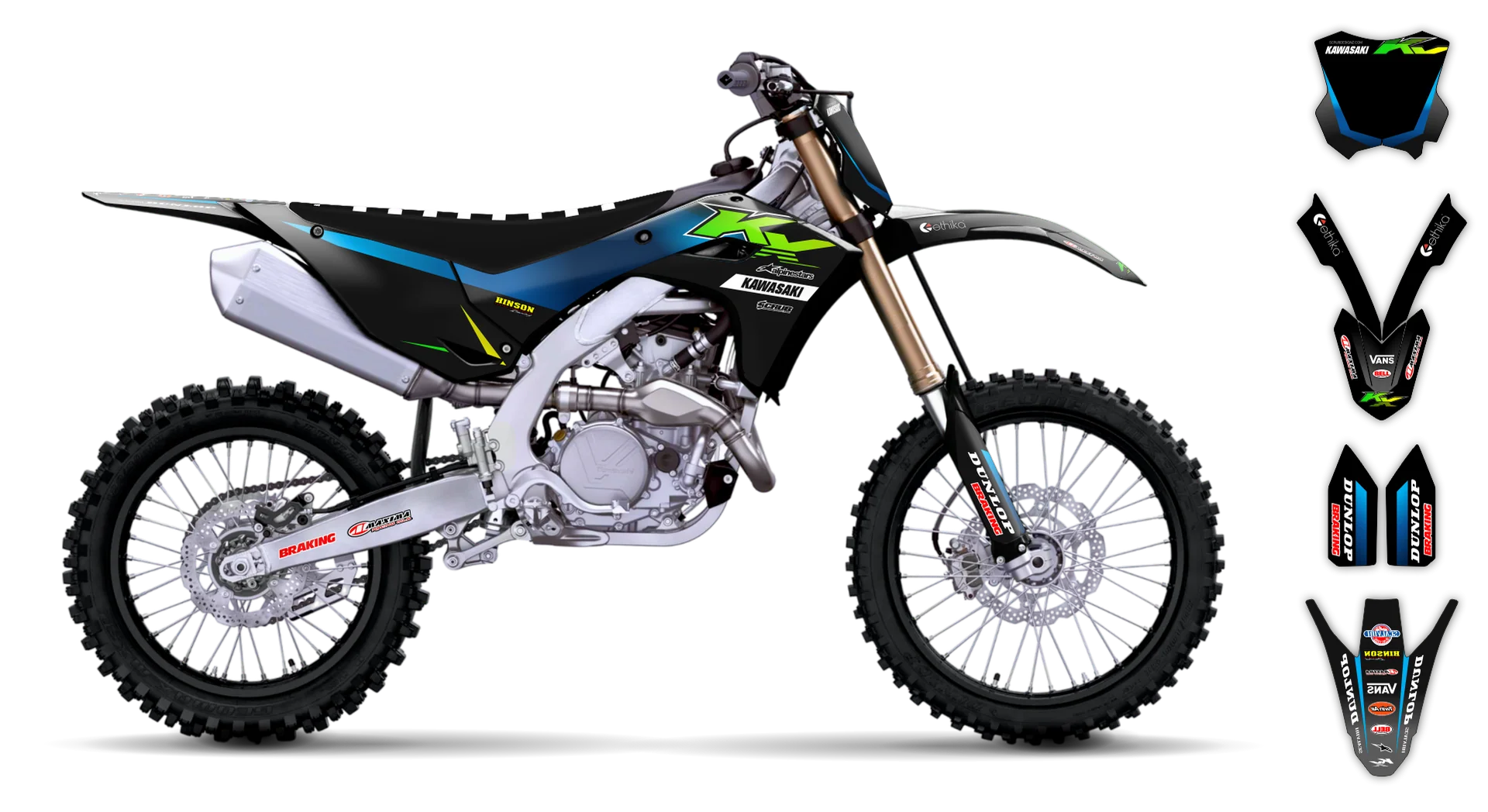 Graphics Kit - Kawasaki - KX 250F - 2025 - Rampage - ST