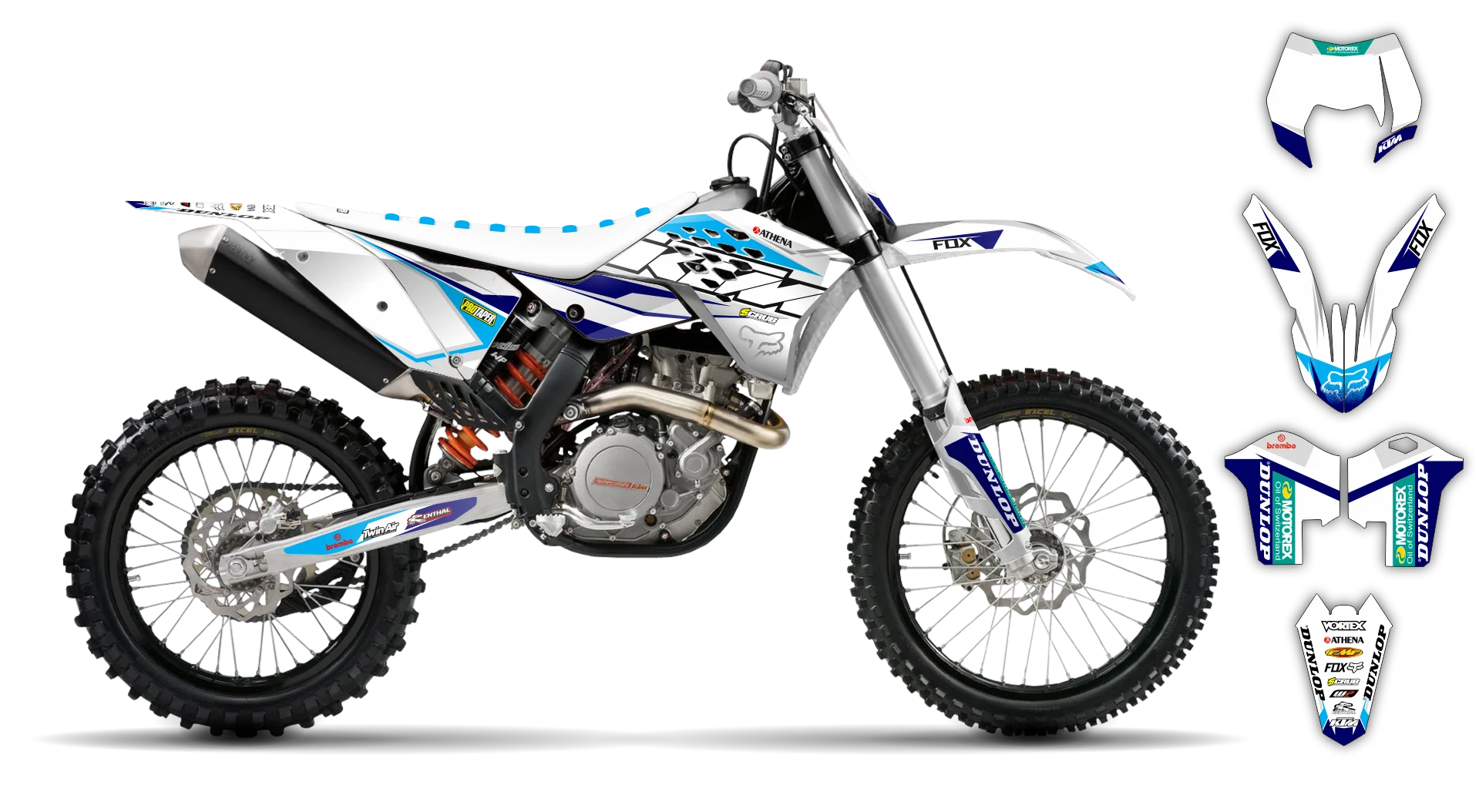 Graphics Kit - KTM - EXC EXC-F / XC-W XCF-W - 2008-2011 - K-SE1065 - R1