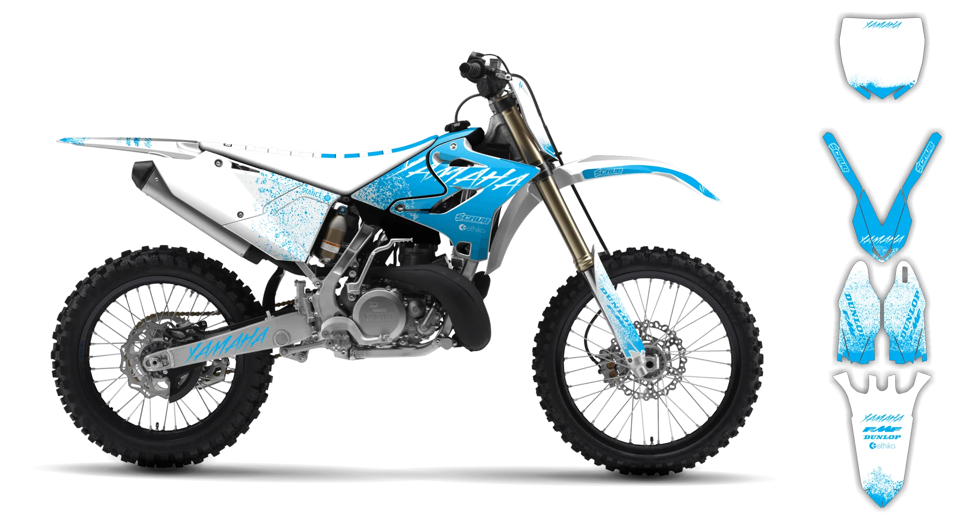 Graphics Kit - Yamaha - YZ 125-250 Revolution - 2005-2007 - Hecton - R1