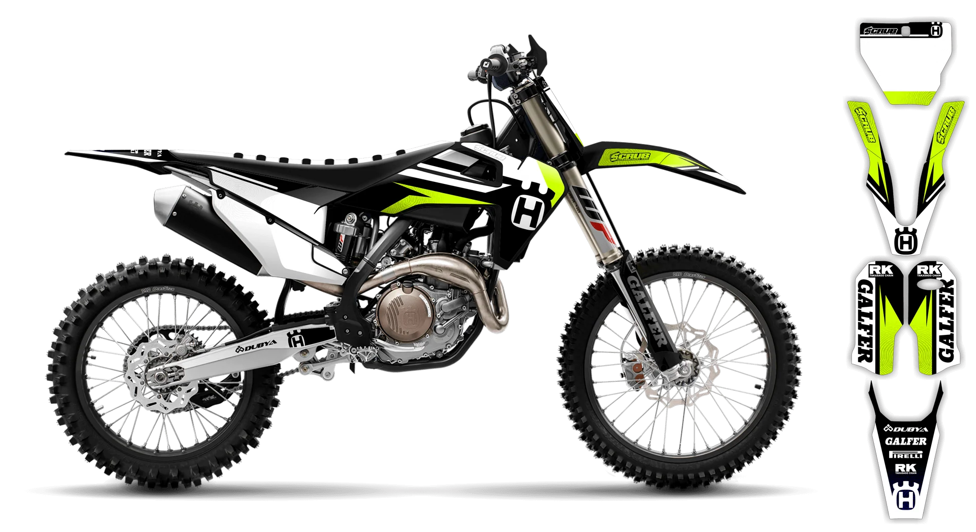 Graphics Kit - Husqvarna 14-> FS Series - 2023-2024 - Fluo H11 - LE