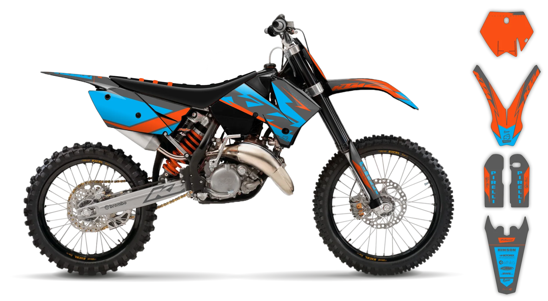 Graphics Kit - KTM - SX SX-F / XC XC-F - 2005-2006 - K18 - R2