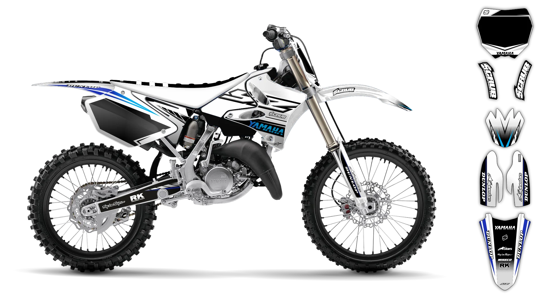 Graphics Kit - Yamaha - YZ 125 - 2006-2007 - Boognish - R1