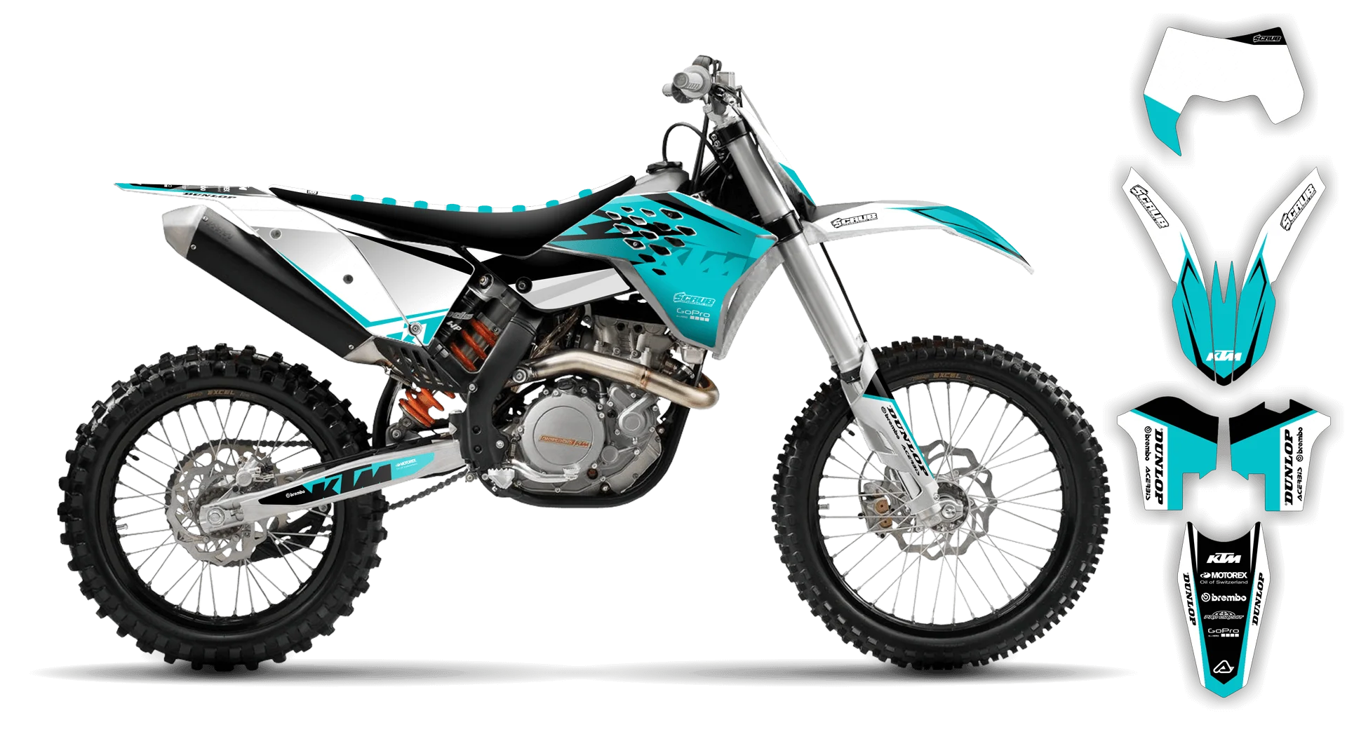 Graphics Kit - KTM - EXC EXC-F / XC-W XCF-W - 2008-2011 - K16 - R3