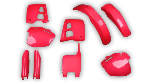 Plastics Kit - Honda - CR 250R - 1990-1991 - Full Kit - Nuclear Red (Inverted)