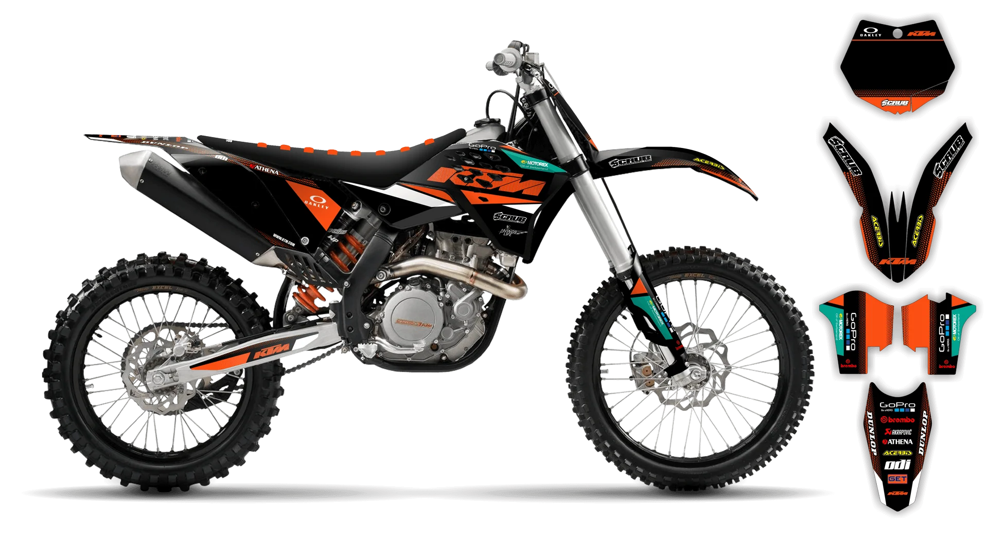 Graphics Kit - KTM - SX SX-F / XC XC-F - 2007-2010 - K11 - R1